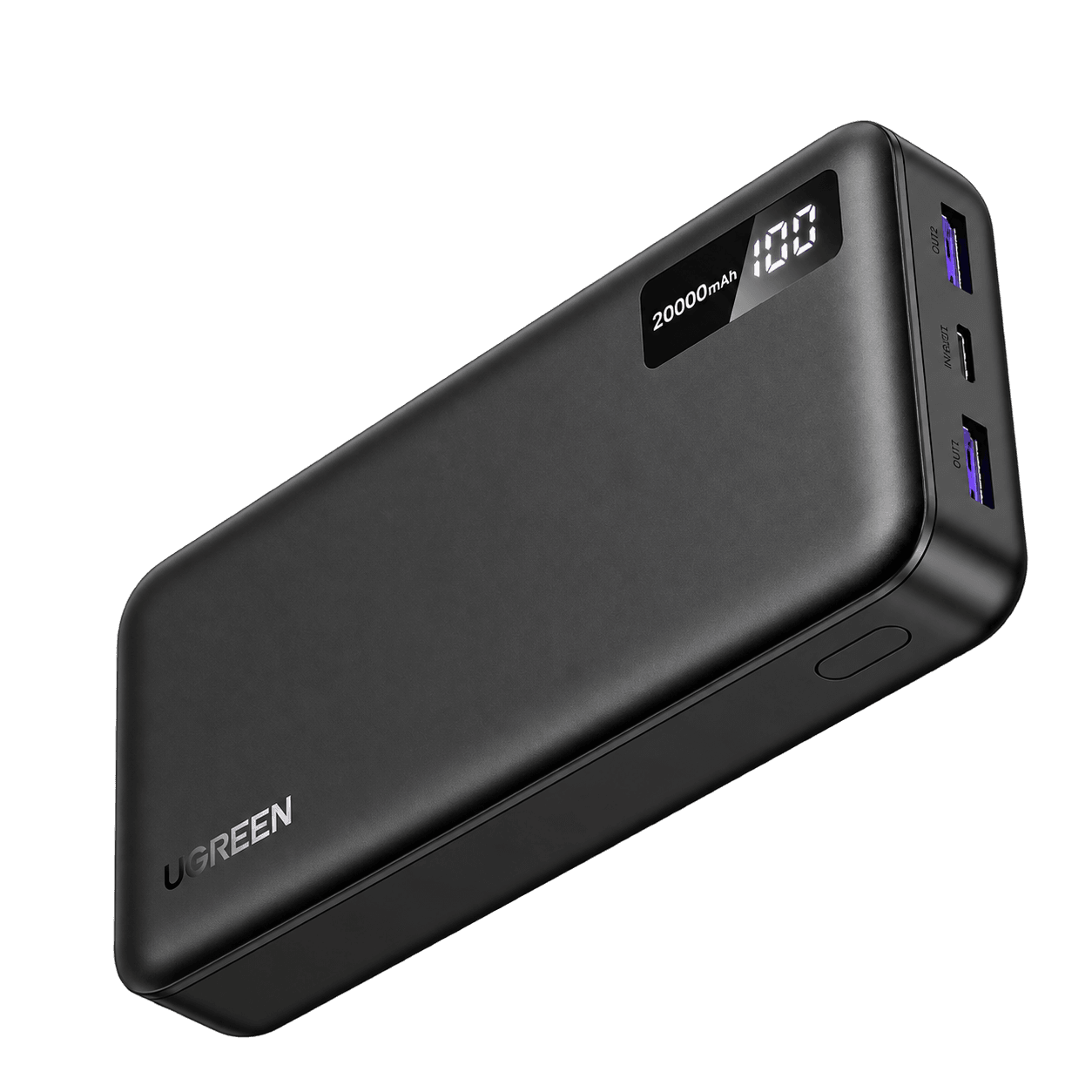 Sạc dự phòng Ugreen 20000mAh có màn hình hiển thị dung lượng và ba cổng sạc
